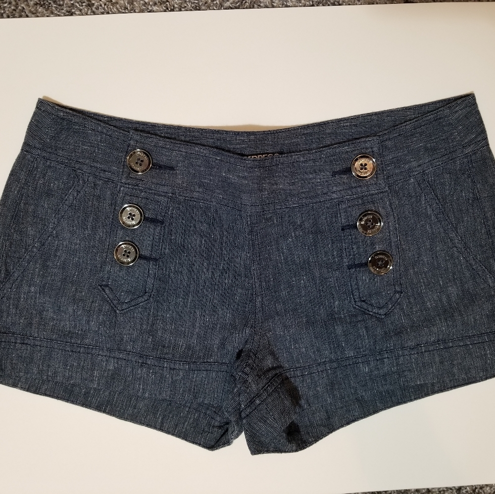 Button Front Shorts